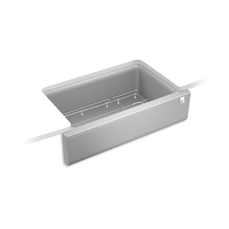 Kohler Cairn Undermount Single-Bowl Farmhouse Kitchen Sink With Tall Apron 25786-CM4